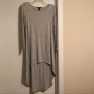 T-shirt material, high-low dress